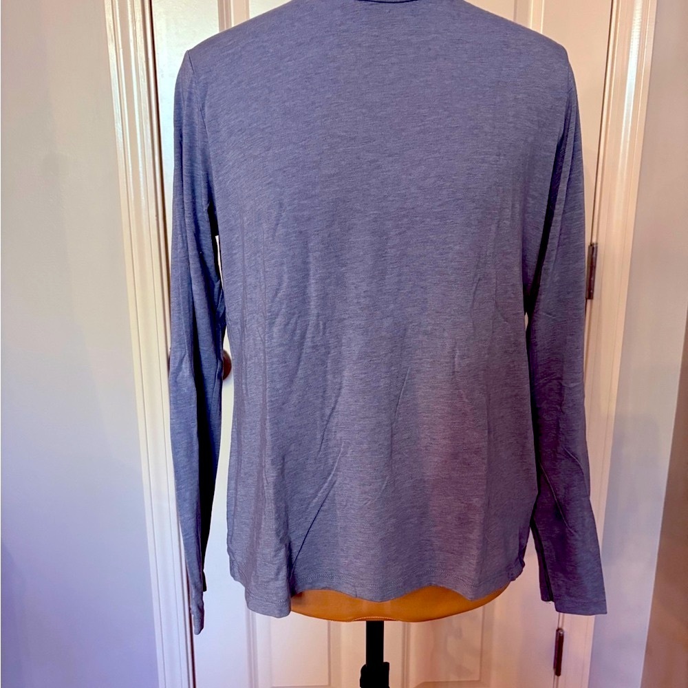 Orvis Heather Gray Blue Perfect turtle neck